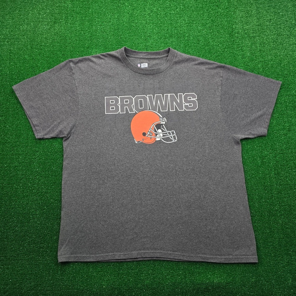Cleveland Browns Tshirt Mens 2XL Gray NFL Football Sports Graphic Tee Logo